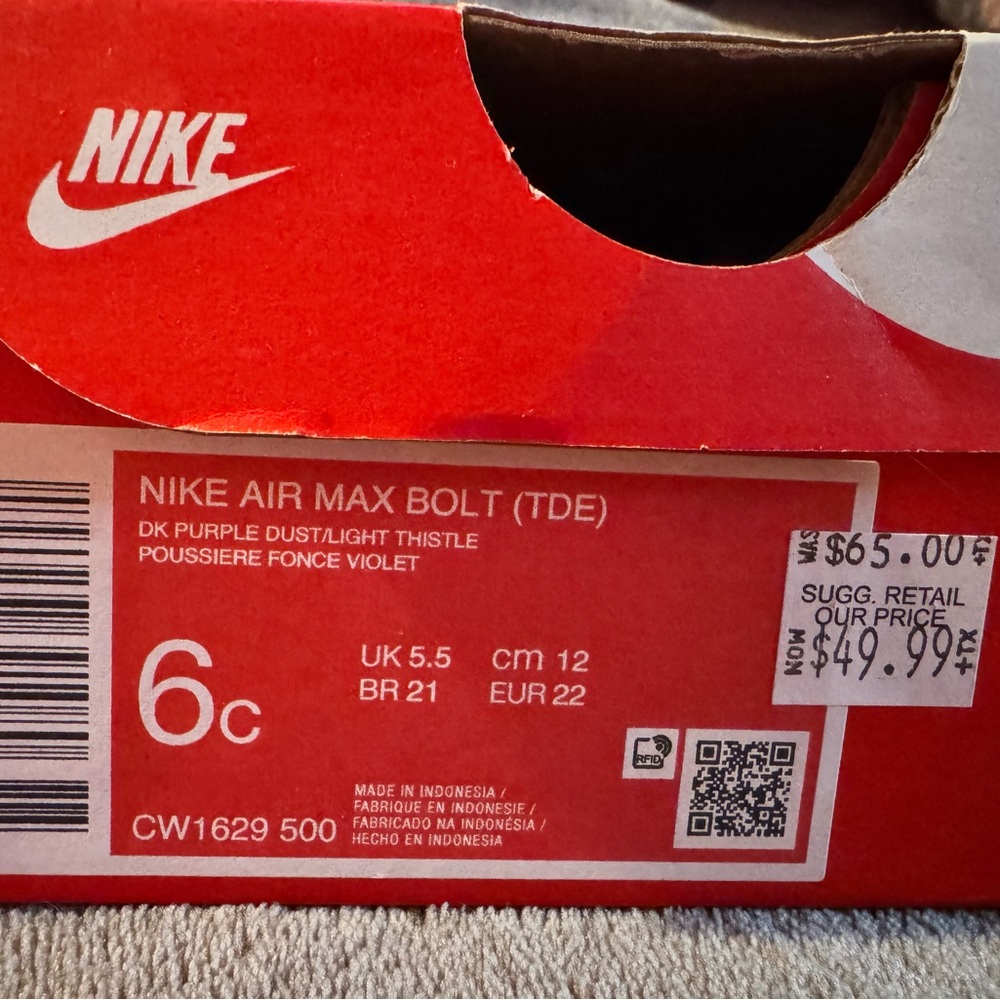Nike Kids Shoes Sneakers Dark Purple Dust/Light Thistle